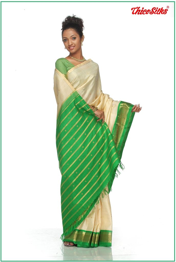 Party Wear Yellow And Golden Thirubuvanam Silk Sarees, 6.3 m (with blouse  piece) at Rs 8300 in Kumbakonam